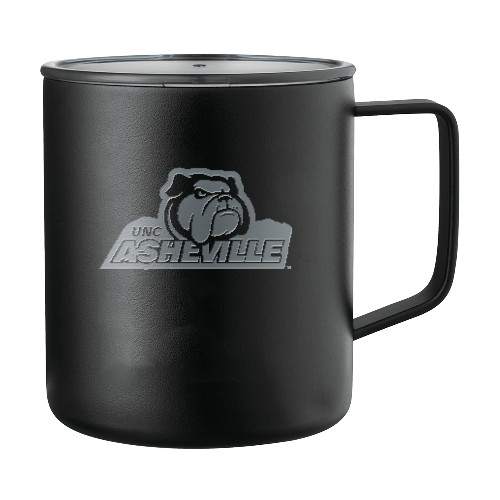  Rover Camp Vacuum Insulated Black Mug 14oz - UNC Asheville Primary Mark Engraved