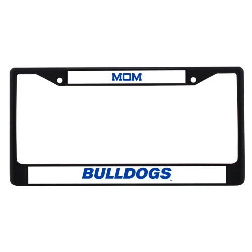  Mom Metal License Plate Frame in Black - Bulldogs wordmark