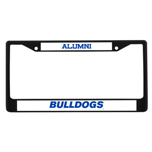  Alumni Metal License Plate Frame in Black - Bulldogs wordmark