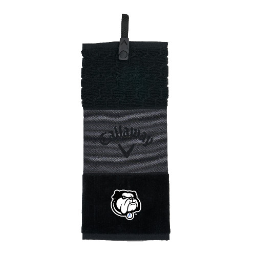  Callaway Black Trifold Towel - Bulldog Mark