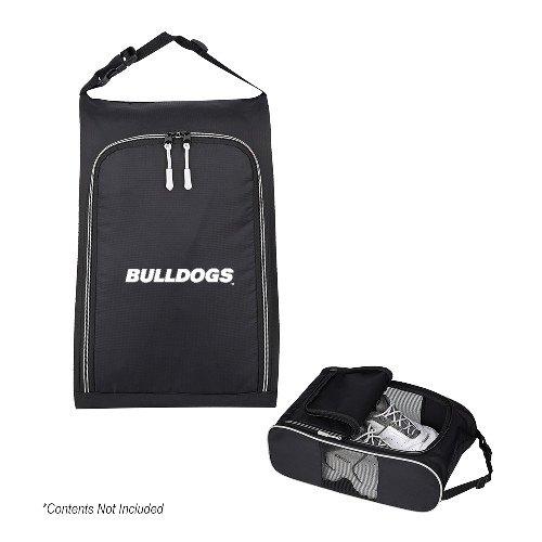  Crosstown Side Mesh Black Shoe Bag - Bulldogs wordmark