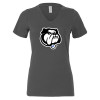 Thumbnail image for  Bella + Canvas Womens Asphalt V Neck Cotton T Shirt