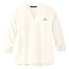 Thumbnail image for  Mercer + Mettle Womens Ivory 3/4 Sleeve Crepe Blouse