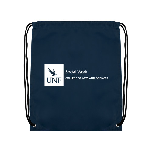  Navy Drawstring Backpack - UNF - College of Arts and Sciences