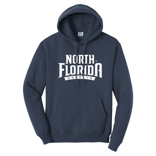  Tall Navy Fleece Hoodie - UNF Primary Mark