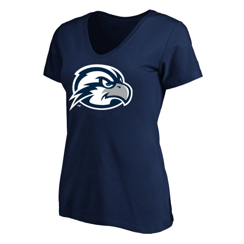  Womens Plus Navy V Neck T Shirt - UNF Osprey Head