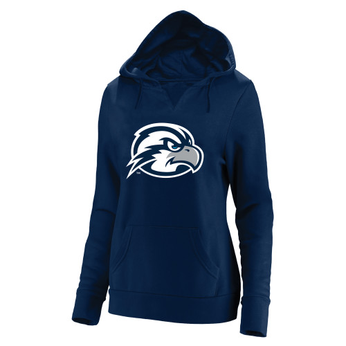  Womens Plus Navy Hoodie - UNF Osprey Head