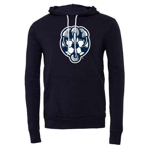  Bella + Canvas Navy Fleece Hood - UNF Soccer Talon