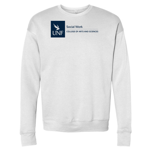  Bella + Canvas White Fleece Crew - UNF - College of Arts and Sciences