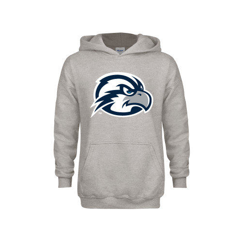  Youth Grey Fleece Hood - UNF Osprey Head