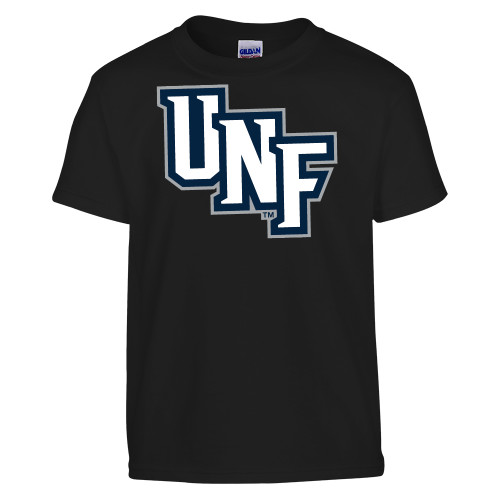  Youth Black T Shirt - Diagonal UNF Monogram