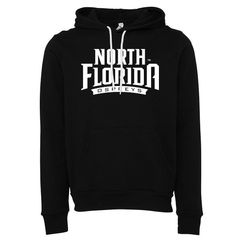  Bella + Canvas Black Fleece Hood - UNF Primary Mark