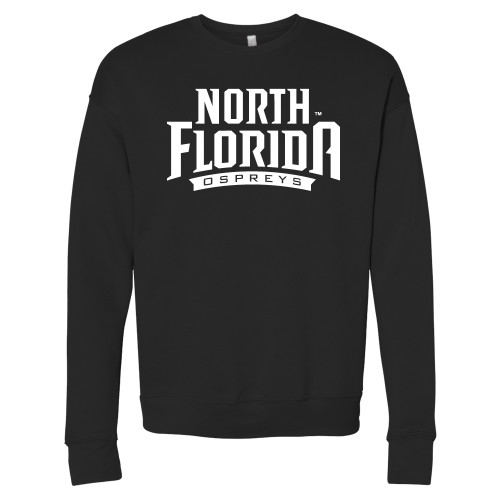  Bella + Canvas Black Fleece Crew - UNF Primary Mark