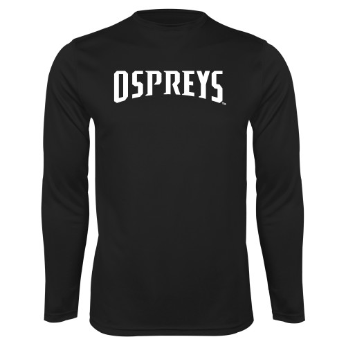  Black Performance Long Sleeve Shirt - Ospreys Wordmark