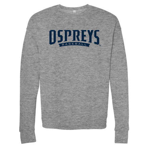  Bella + Canvas Heather Grey Fleece Crew - Ospreys Baseball