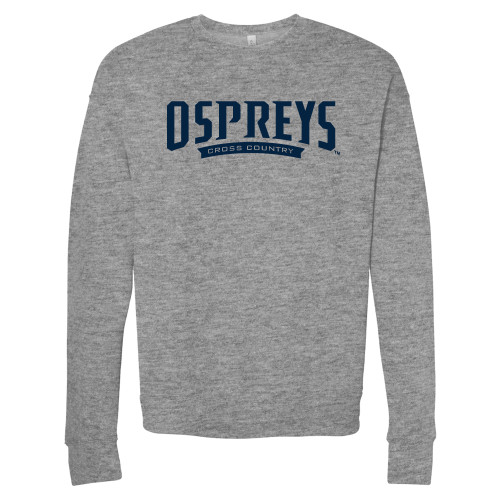  Bella + Canvas Heather Grey Fleece Crew - Ospreys Cross Country