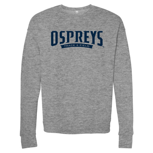  Bella + Canvas Heather Grey Fleece Crew - Ospreys Track and Field