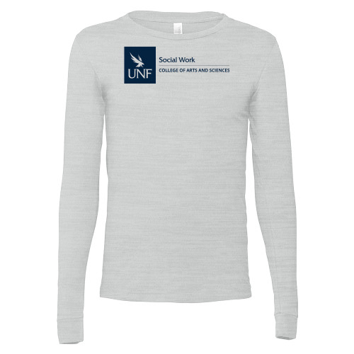  Bella + Canvas Ash Grey Jersey Cotton Long Sleeve T Shirt - UNF - College of Arts and Sciences