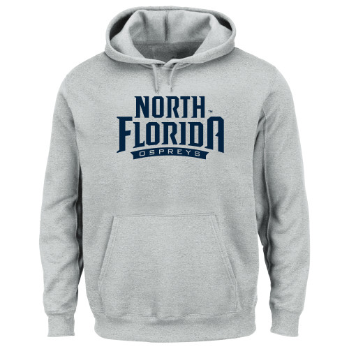  Extended Heather Grey Hoodie - UNF Primary Mark