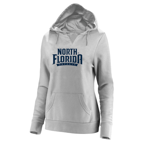  Womens Plus Heather Grey Hoodie - UNF Primary Mark