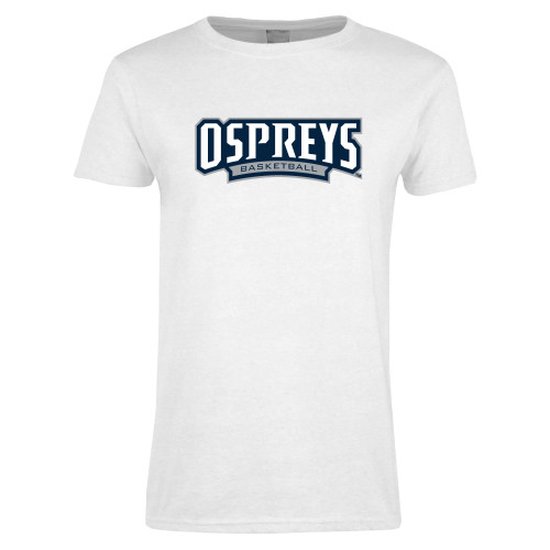  Womens White Short Sleeve Tee - Ospreys Basketball