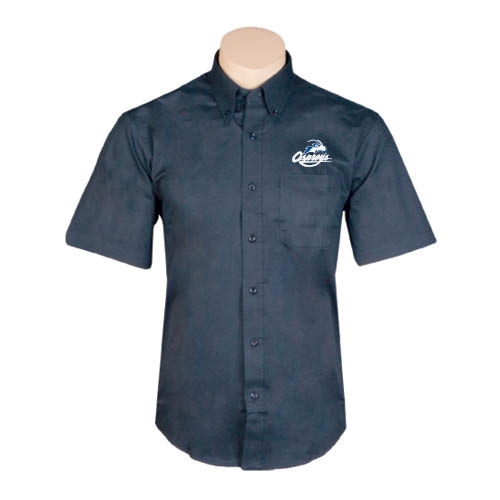  Navy Twill Button Down Short Sleeve