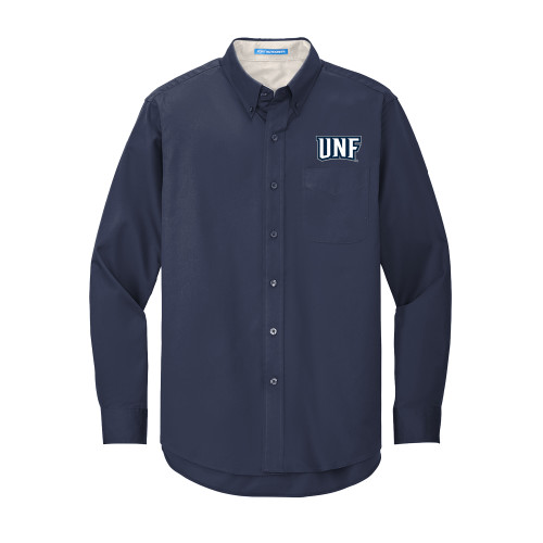  Navy Twill Button Down Long Sleeve - UNF Monogram