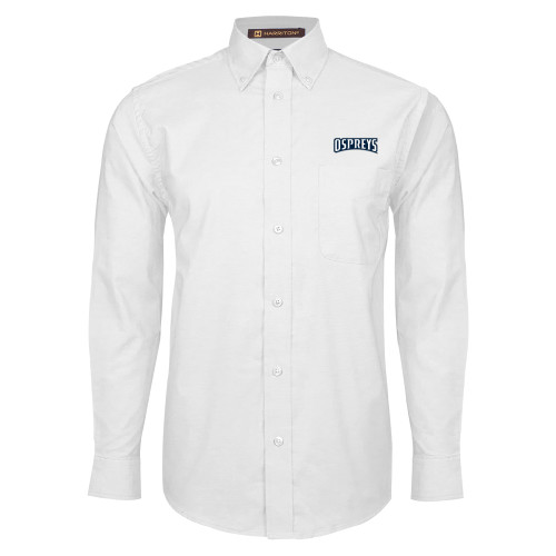  White Oxford Long Sleeve Shirt - Ospreys Wordmark