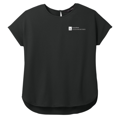  Mercer + Mettle Womens Black Stretch Crepe Crew - UNF - College of Arts and Sciences