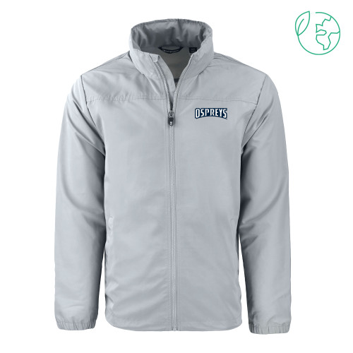  C&B Grey Charter Eco Recycled Full Zip Jacket - Ospreys Wordmark