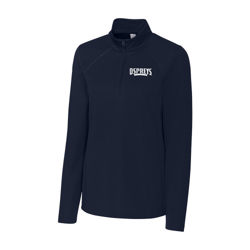  C&B Womens Dark Navy Clique Ice Pique Half Zip - Ospreys Swimming
