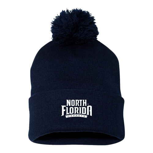  Sportsman Navy Pom Pom Cuffed Beanie - UNF Primary Mark