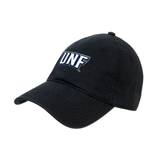  Black Unstructured Adjustable Low Profile Hat - UNF Monogram