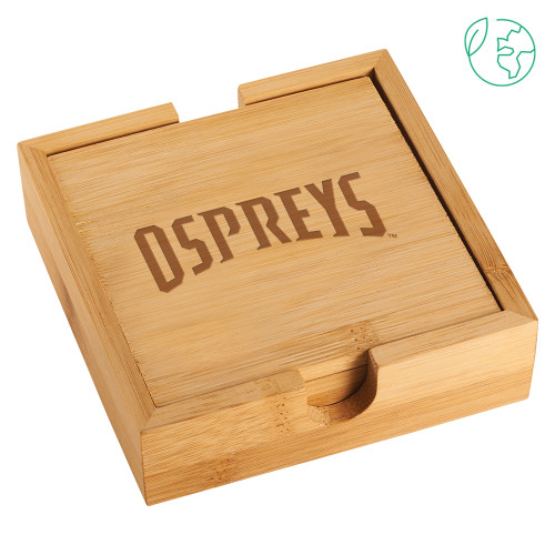  Bamboo Coaster Set - Ospreys Wordmark  Engraved