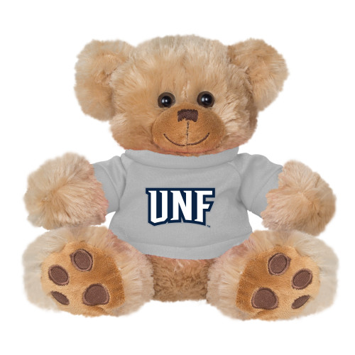  Plush Big Paw 8 1/2 inch Brown Bear w/Grey Shirt - UNF Monogram