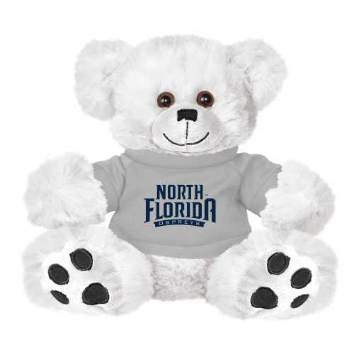  Plush Big Paw 8 1/2 inch White Bear w/Grey Shirt - UNF Primary Mark