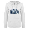 Thumbnail image for  ENZA Womens White V Notch Raw Edge Fleece Hoodie