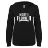 Thumbnail image for  ENZA Womens Black V Notch Raw Edge Fleece Hoodie