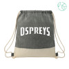 Thumbnail image for  Split Recycled Cotton Natural/Black Drawstring Bag