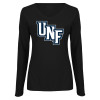 Thumbnail image for  Womens Black Long Sleeve V Neck Tee 