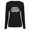 Thumbnail image for  Womens Black Long Sleeve V Neck Tee 