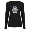 Thumbnail image for  Womens Black Long Sleeve V Neck Tee 