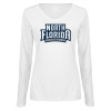 Thumbnail image for  Womens White Long Sleeve V Neck Tee 