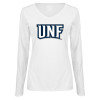 Thumbnail image for  Womens White Long Sleeve V Neck Tee 