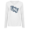 Thumbnail image for  Womens White Long Sleeve V Neck Tee 
