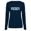 Thumbnail image for  Womens Navy Long Sleeve V Neck Tee 