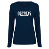 Thumbnail image for  Womens Navy Long Sleeve V Neck Tee 
