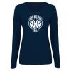 Thumbnail image for  Womens Navy Long Sleeve V Neck Tee 