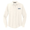 Thumbnail image for  Mercer + Mettle Womens Ivory Crepe Long Sleeve Camp Blouse