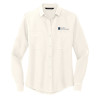 Thumbnail image for  Mercer + Mettle Womens Ivory Crepe Long Sleeve Camp Blouse